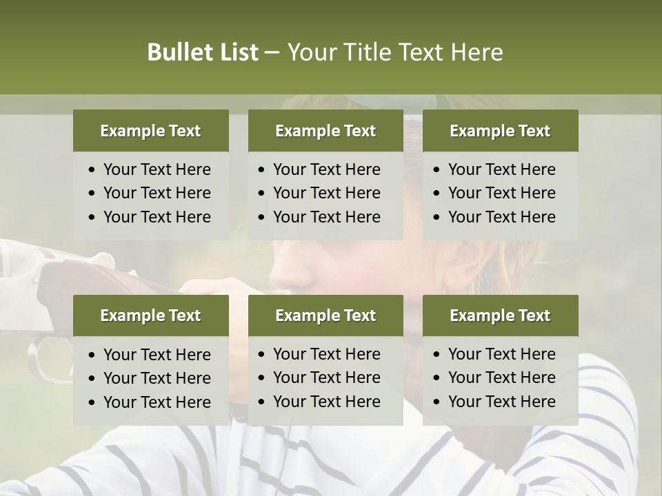 A Girl Is Holding A Gun And Aiming It PowerPoint Template