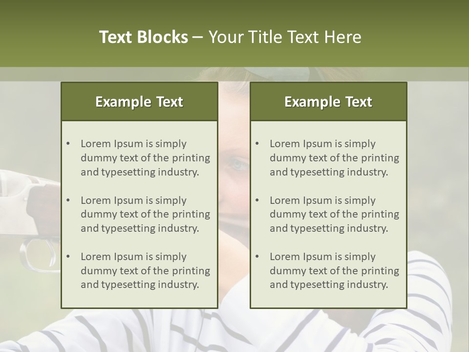 A Girl Is Holding A Gun And Aiming It PowerPoint Template