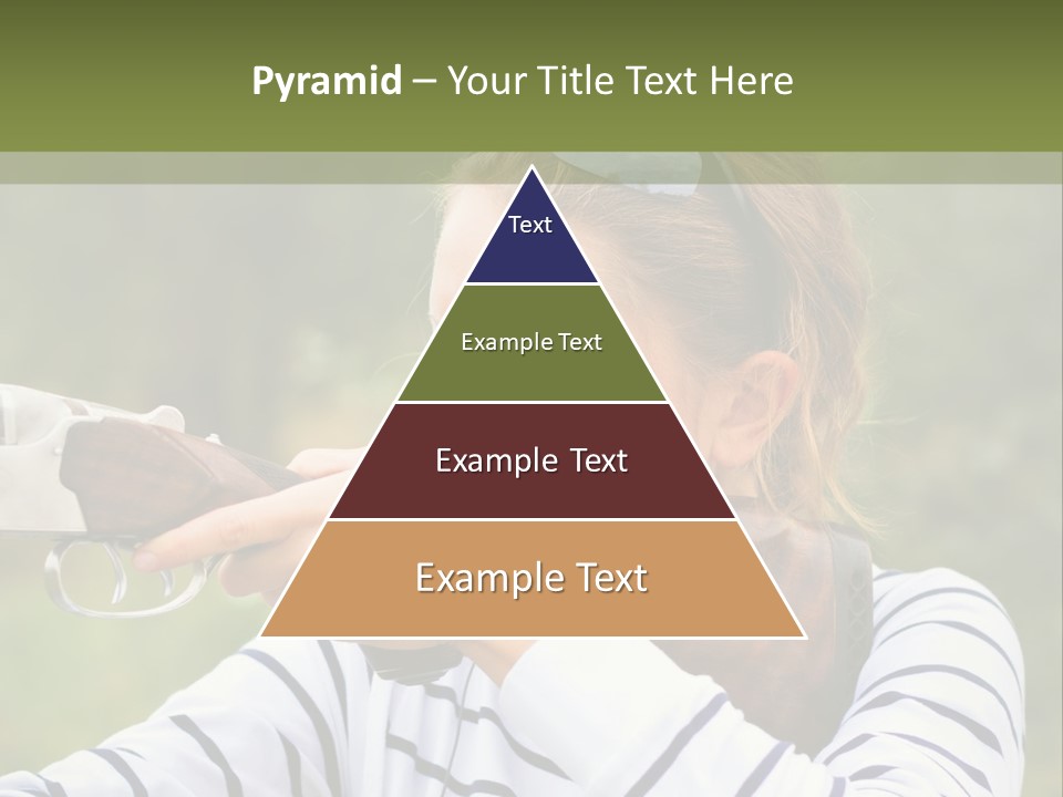 A Girl Is Holding A Gun And Aiming It PowerPoint Template