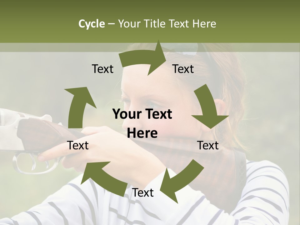 A Girl Is Holding A Gun And Aiming It PowerPoint Template