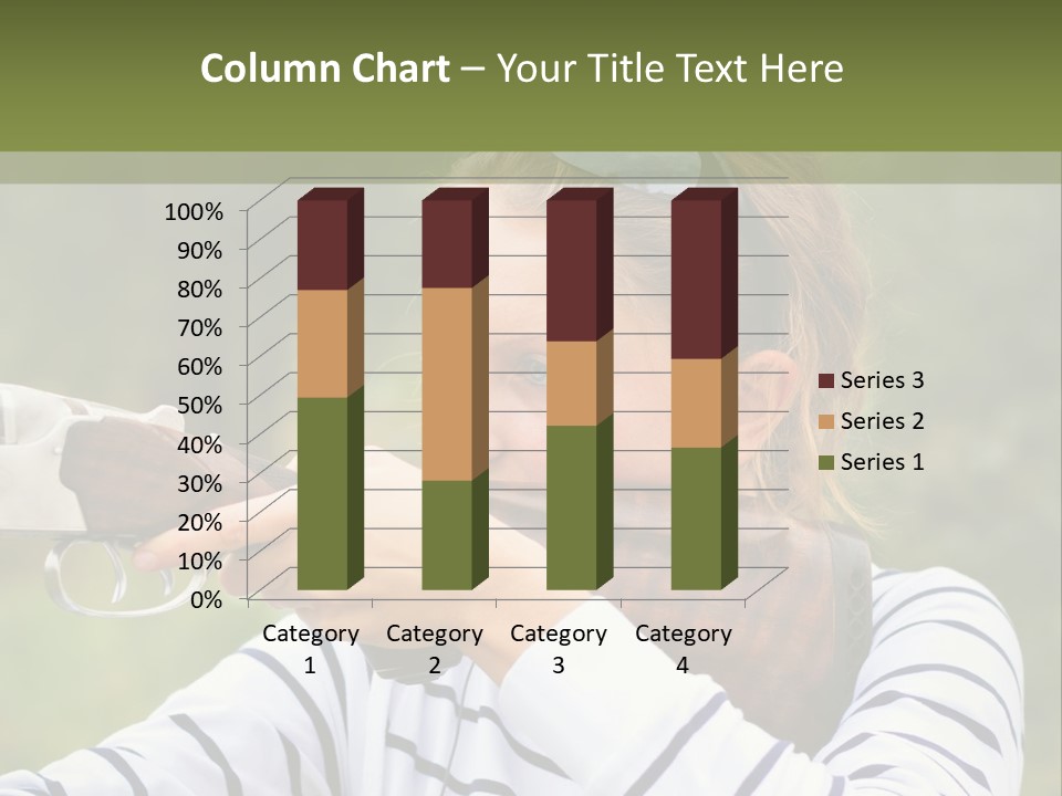 A Girl Is Holding A Gun And Aiming It PowerPoint Template