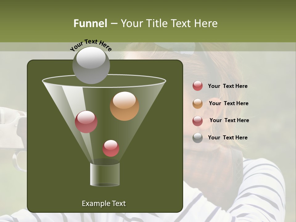 A Girl Is Holding A Gun And Aiming It PowerPoint Template