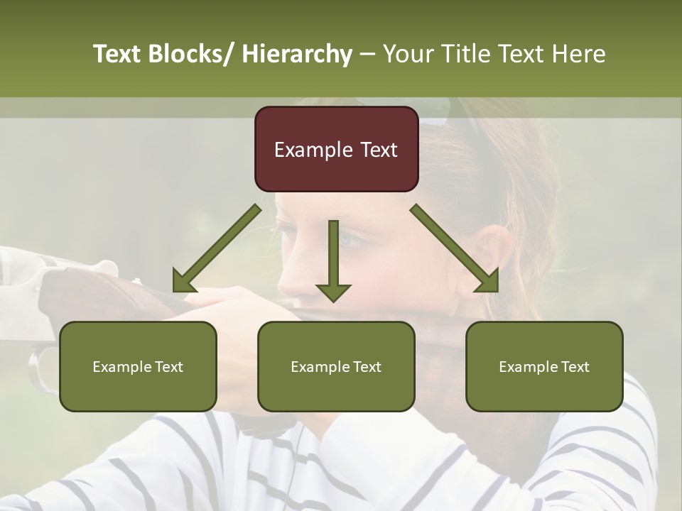 A Girl Is Holding A Gun And Aiming It PowerPoint Template