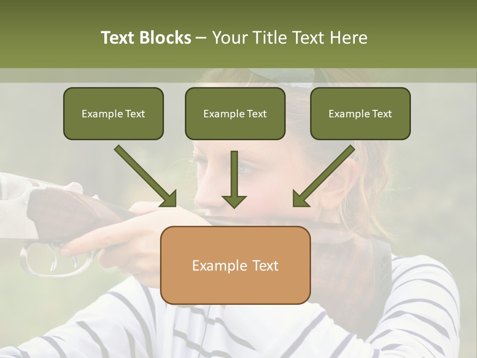 A Girl Is Holding A Gun And Aiming It PowerPoint Template