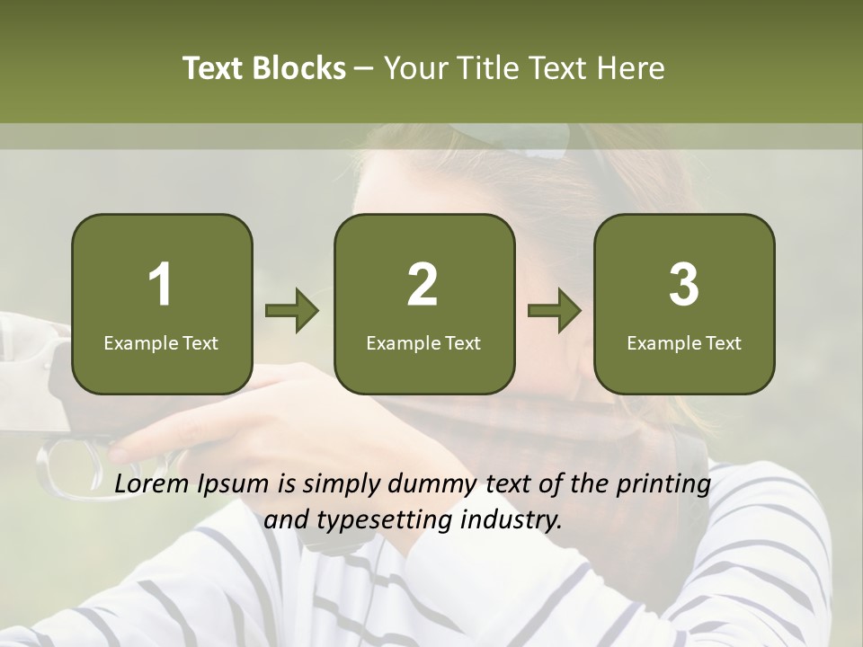 A Girl Is Holding A Gun And Aiming It PowerPoint Template