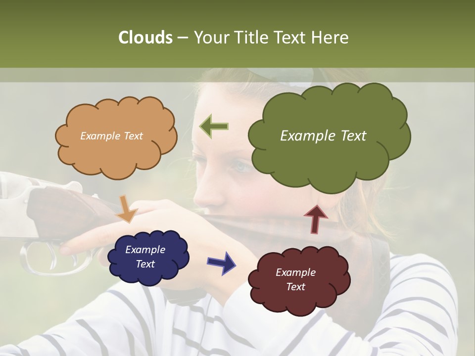 A Girl Is Holding A Gun And Aiming It PowerPoint Template