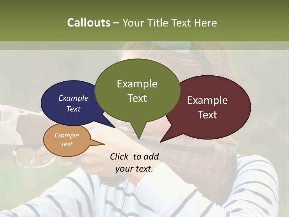 A Girl Is Holding A Gun And Aiming It PowerPoint Template