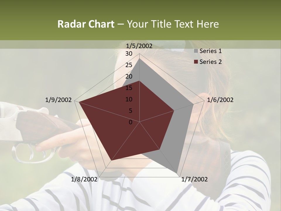 A Girl Is Holding A Gun And Aiming It PowerPoint Template