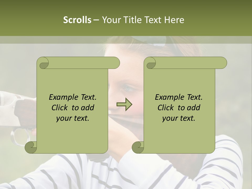 A Girl Is Holding A Gun And Aiming It PowerPoint Template