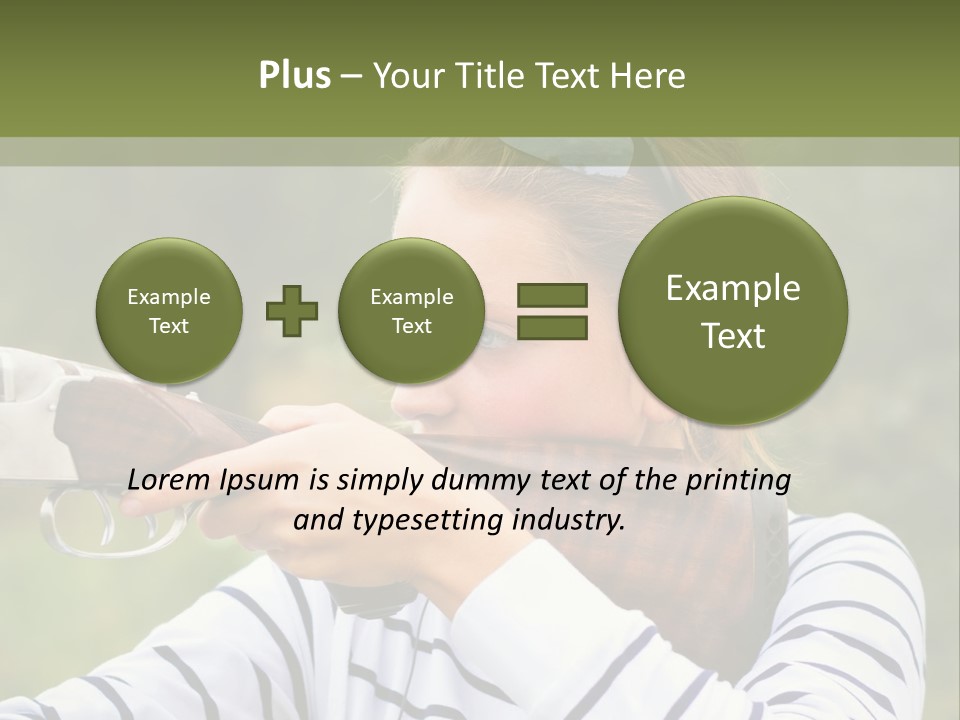 A Girl Is Holding A Gun And Aiming It PowerPoint Template