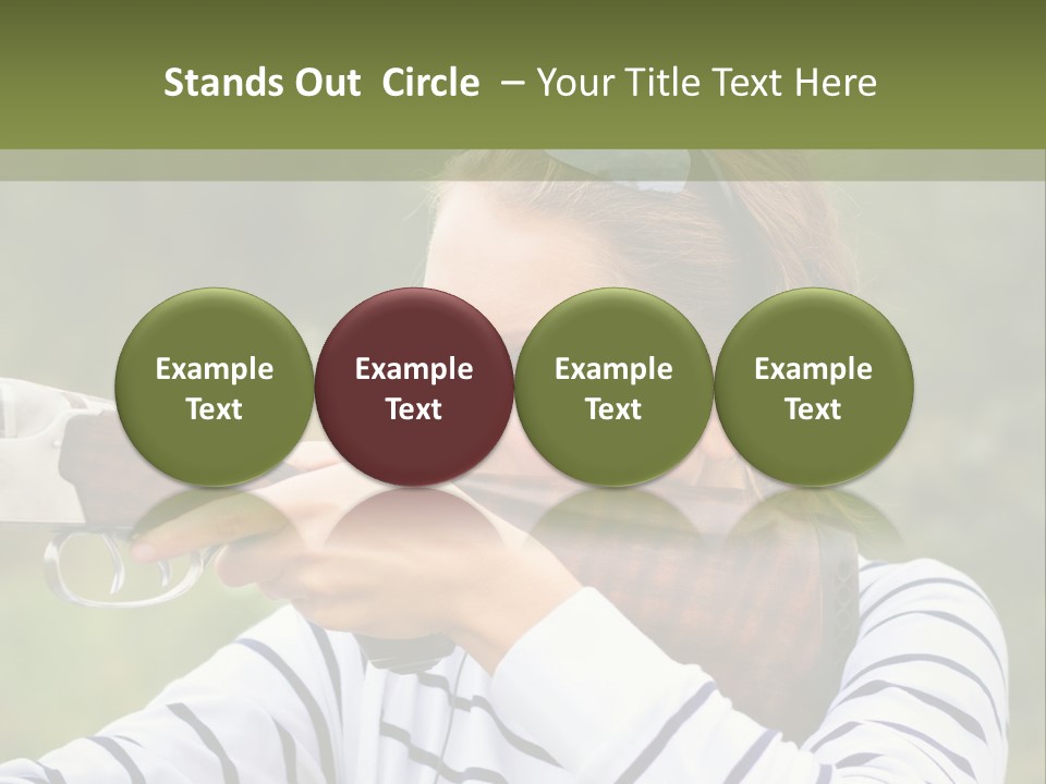 A Girl Is Holding A Gun And Aiming It PowerPoint Template