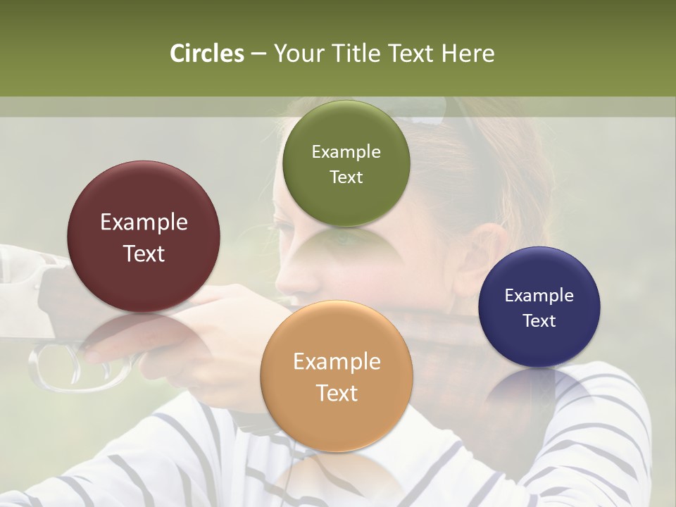 A Girl Is Holding A Gun And Aiming It PowerPoint Template