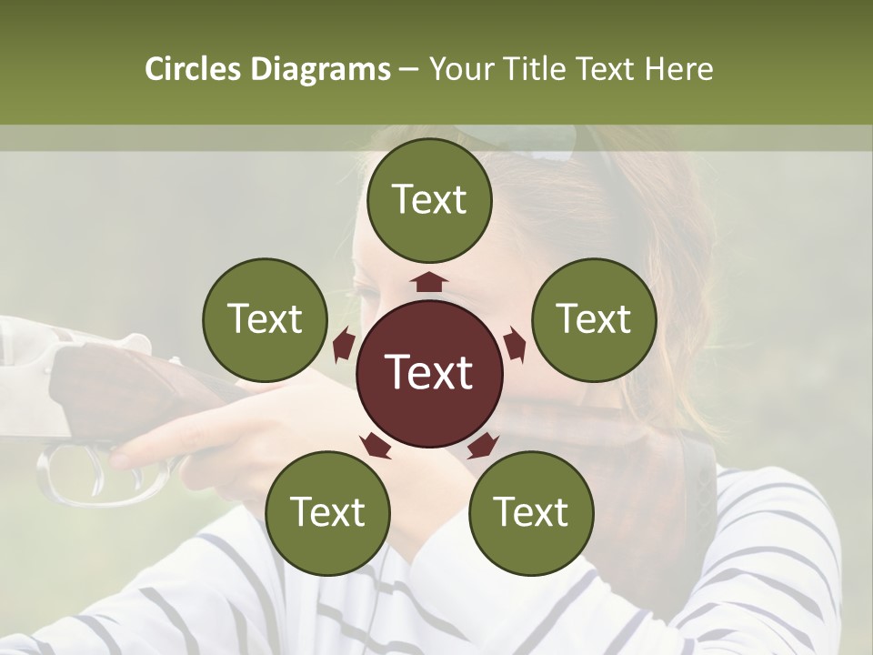 A Girl Is Holding A Gun And Aiming It PowerPoint Template