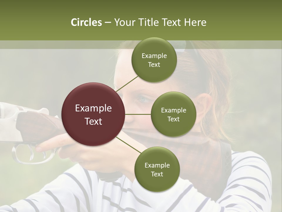 A Girl Is Holding A Gun And Aiming It PowerPoint Template