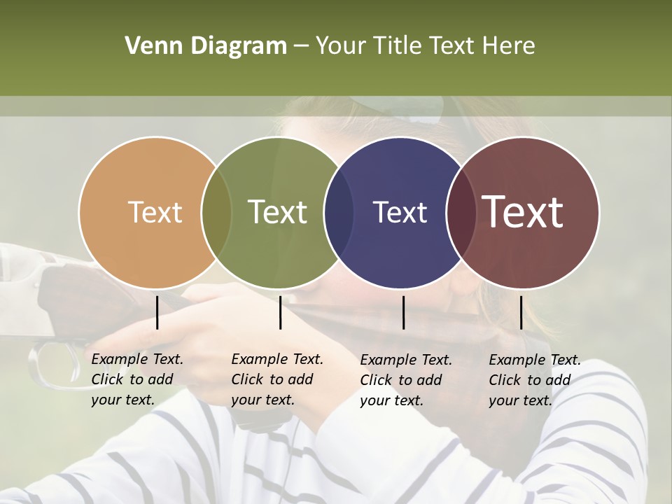 A Girl Is Holding A Gun And Aiming It PowerPoint Template