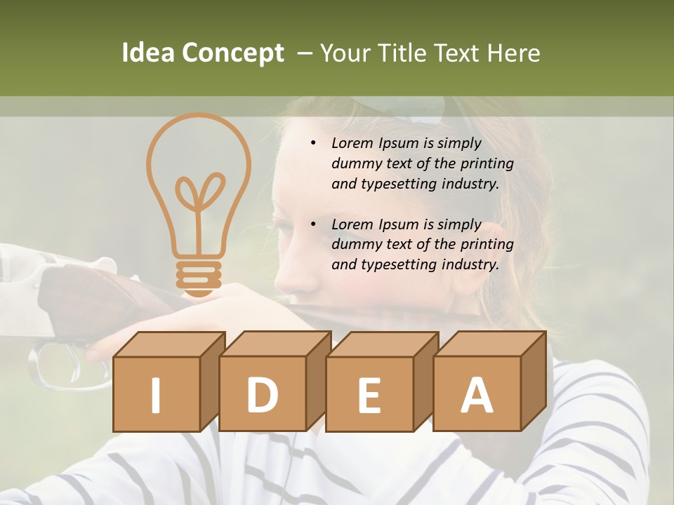 A Girl Is Holding A Gun And Aiming It PowerPoint Template