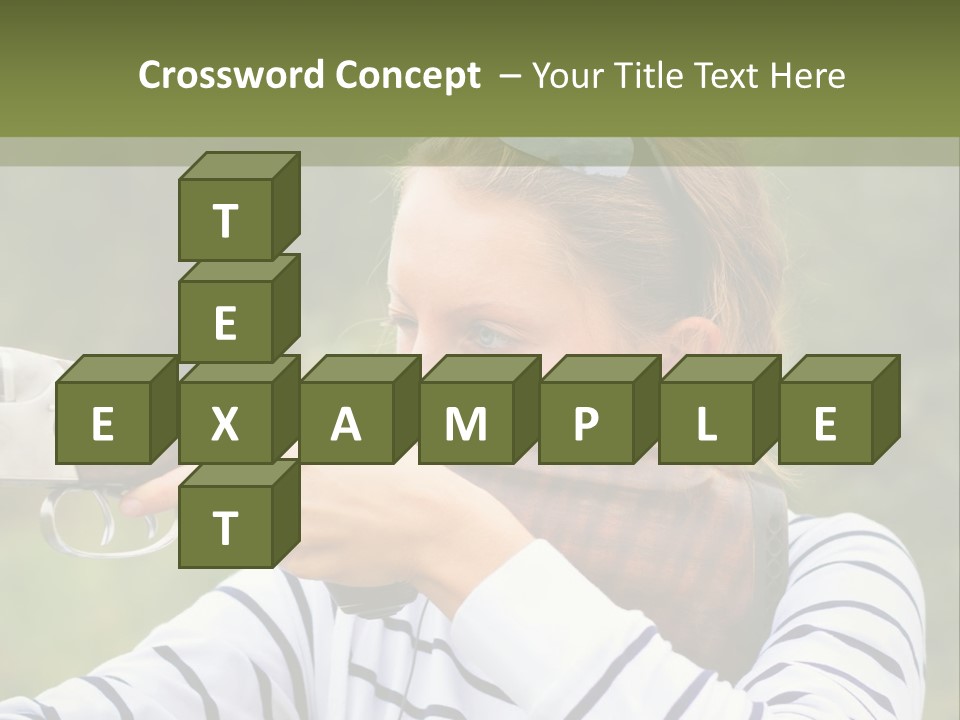 A Girl Is Holding A Gun And Aiming It PowerPoint Template