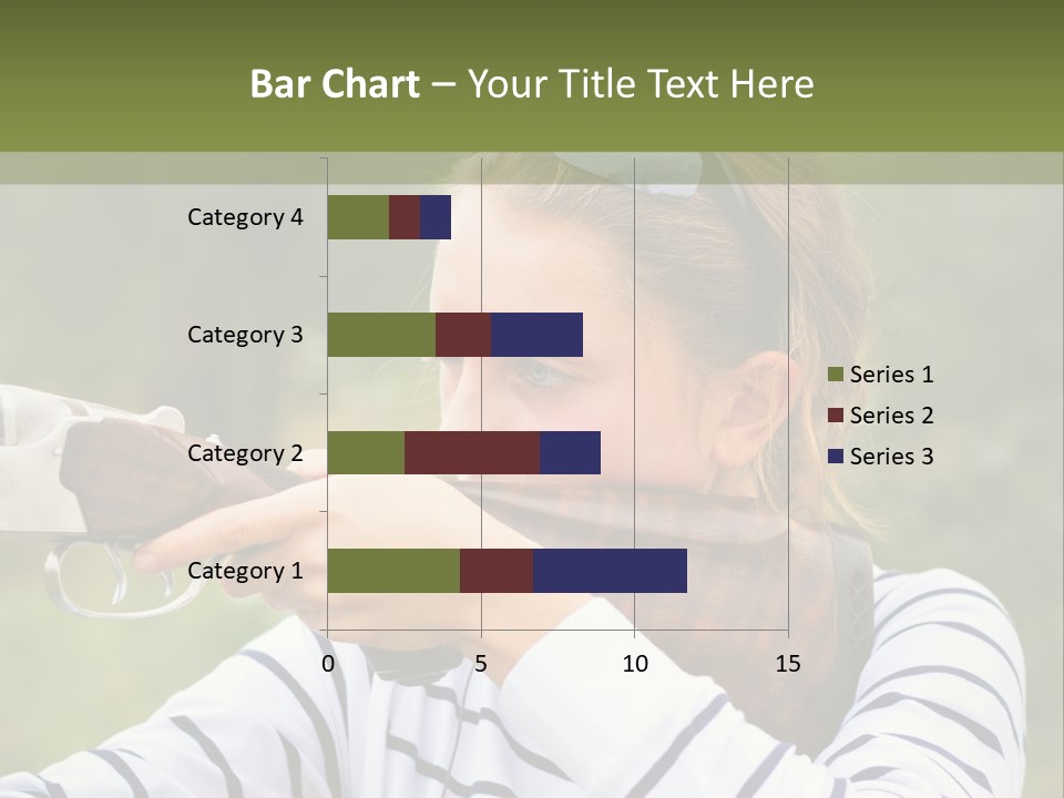 A Girl Is Holding A Gun And Aiming It PowerPoint Template