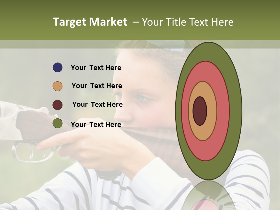 A Girl Is Holding A Gun And Aiming It PowerPoint Template