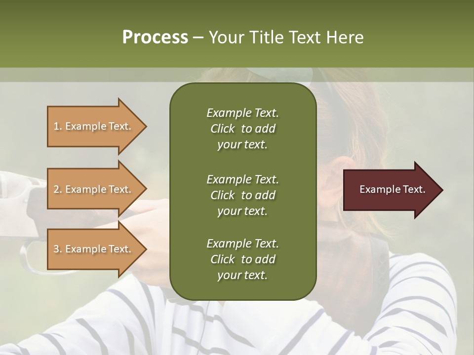 A Girl Is Holding A Gun And Aiming It PowerPoint Template