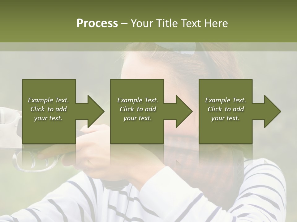 A Girl Is Holding A Gun And Aiming It PowerPoint Template