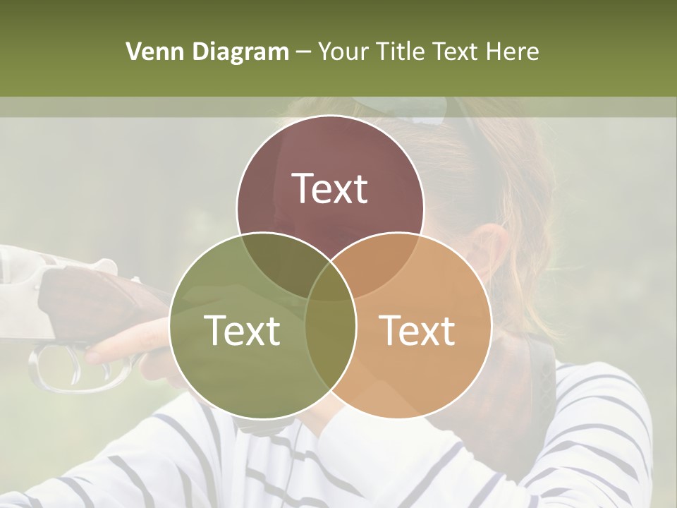 A Girl Is Holding A Gun And Aiming It PowerPoint Template