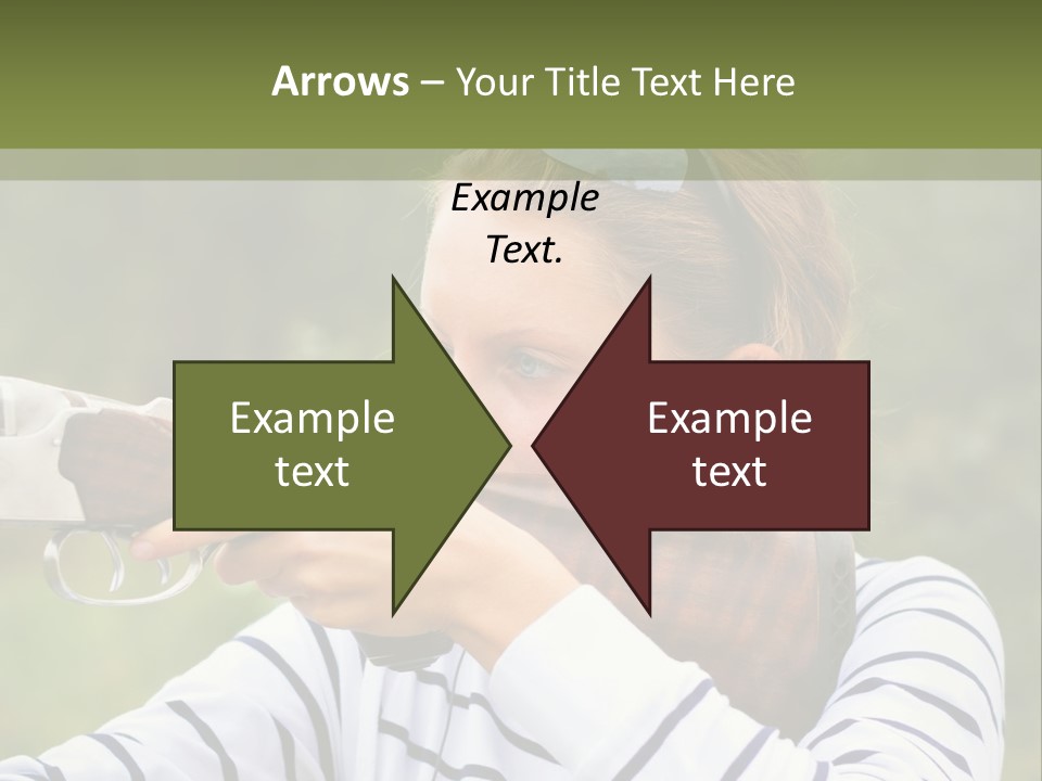 A Girl Is Holding A Gun And Aiming It PowerPoint Template