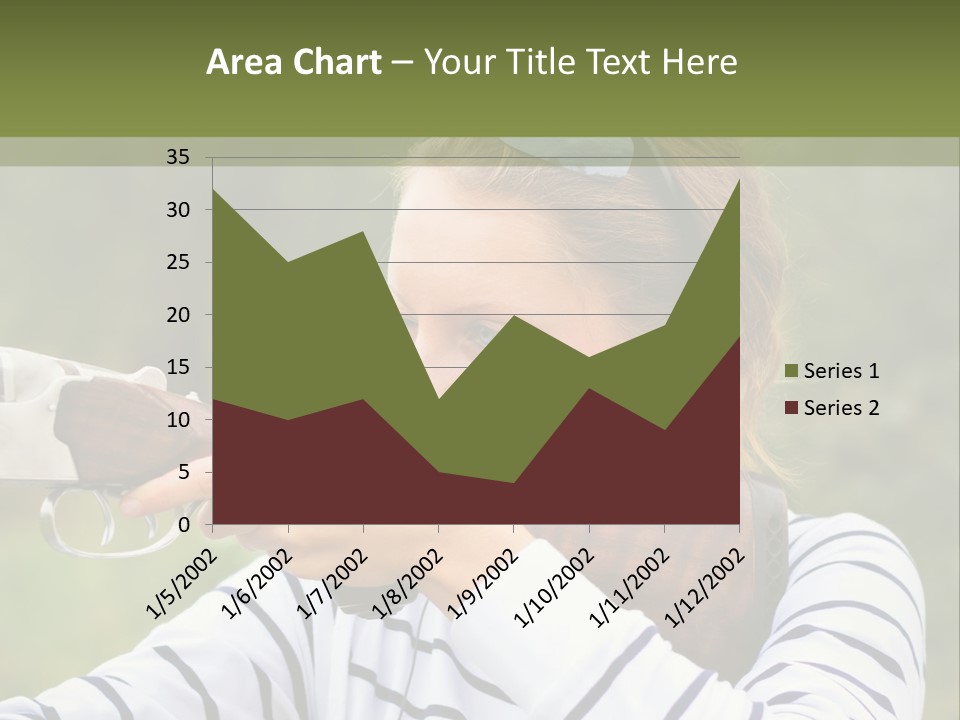 A Girl Is Holding A Gun And Aiming It PowerPoint Template