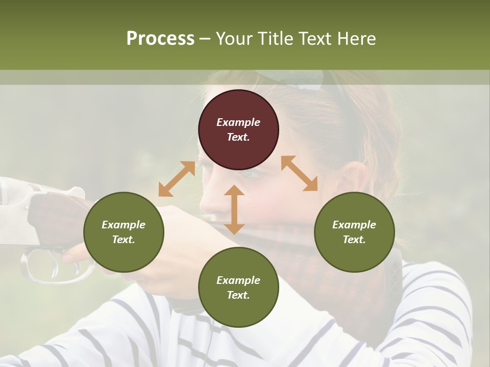 A Girl Is Holding A Gun And Aiming It PowerPoint Template