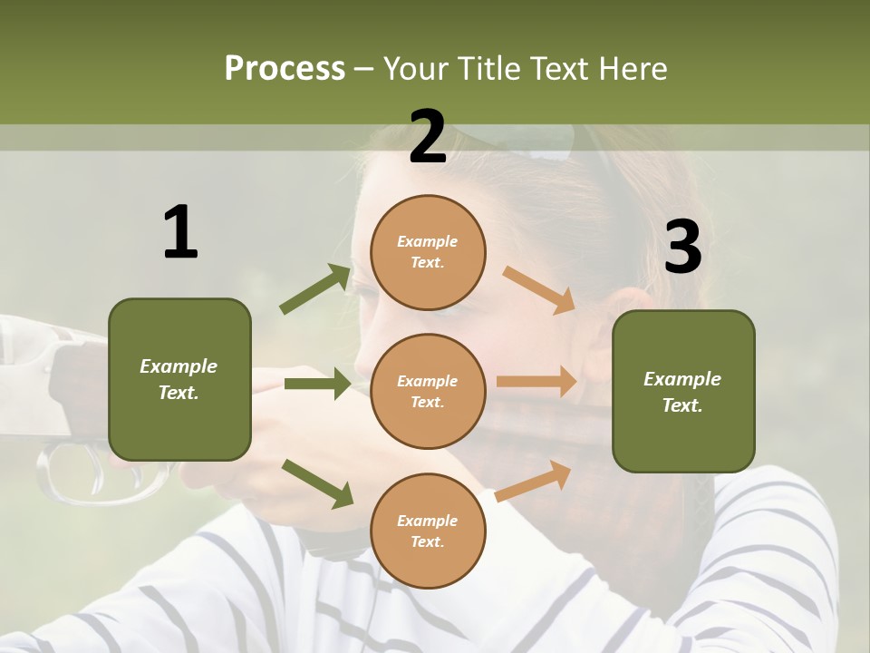 A Girl Is Holding A Gun And Aiming It PowerPoint Template