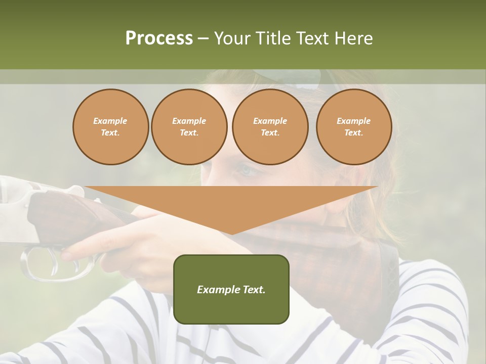 A Girl Is Holding A Gun And Aiming It PowerPoint Template