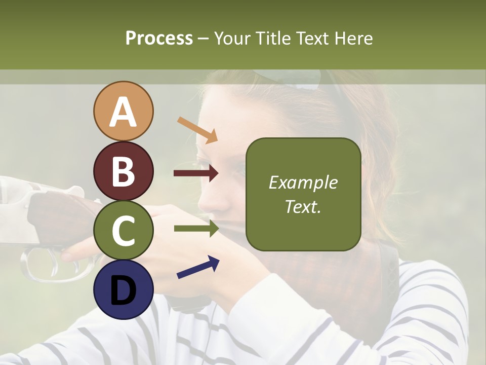 A Girl Is Holding A Gun And Aiming It PowerPoint Template