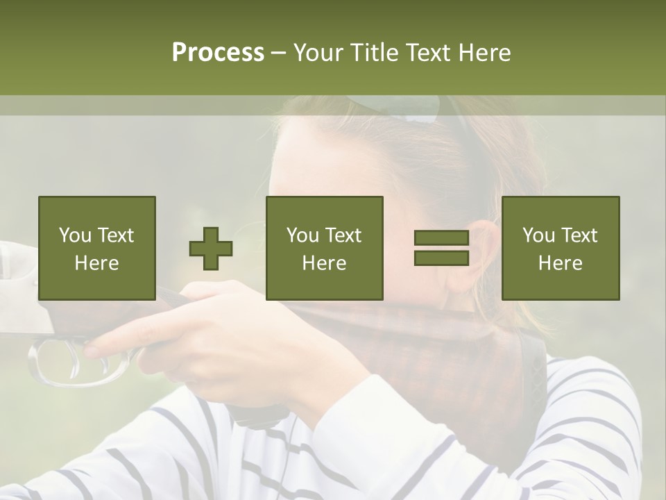 A Girl Is Holding A Gun And Aiming It PowerPoint Template
