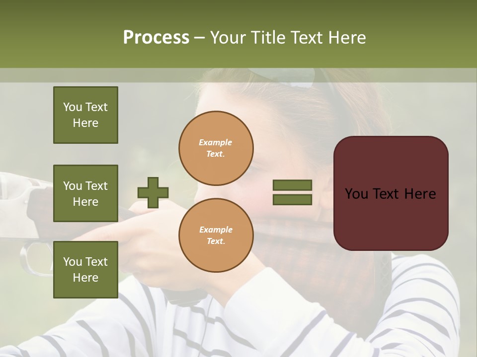 A Girl Is Holding A Gun And Aiming It PowerPoint Template