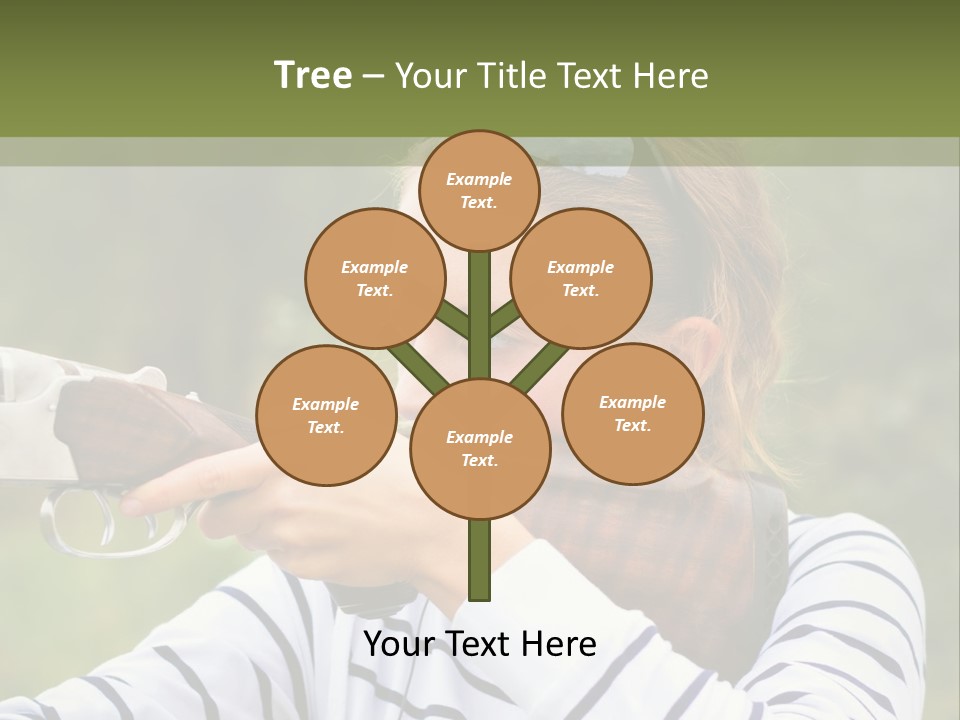 A Girl Is Holding A Gun And Aiming It PowerPoint Template