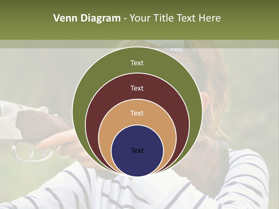 A Girl Is Holding A Gun And Aiming It PowerPoint Template