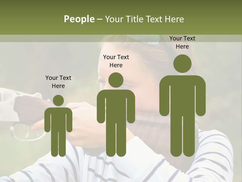 A Girl Is Holding A Gun And Aiming It PowerPoint Template