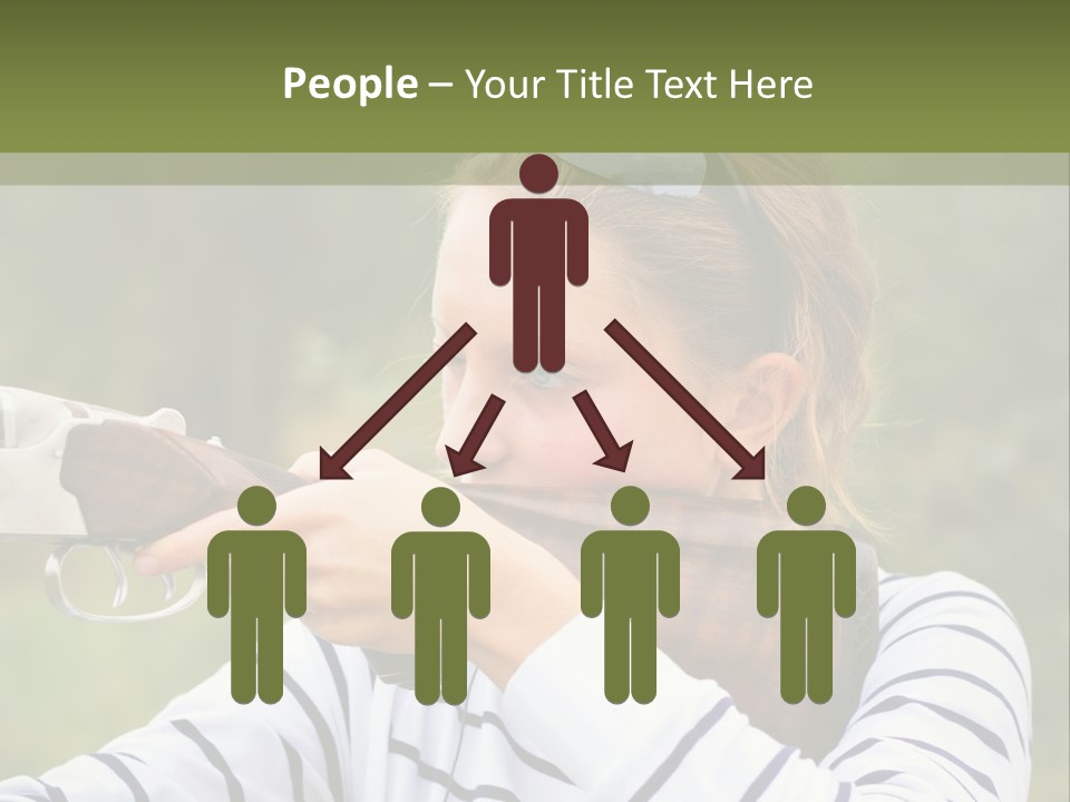 A Girl Is Holding A Gun And Aiming It PowerPoint Template