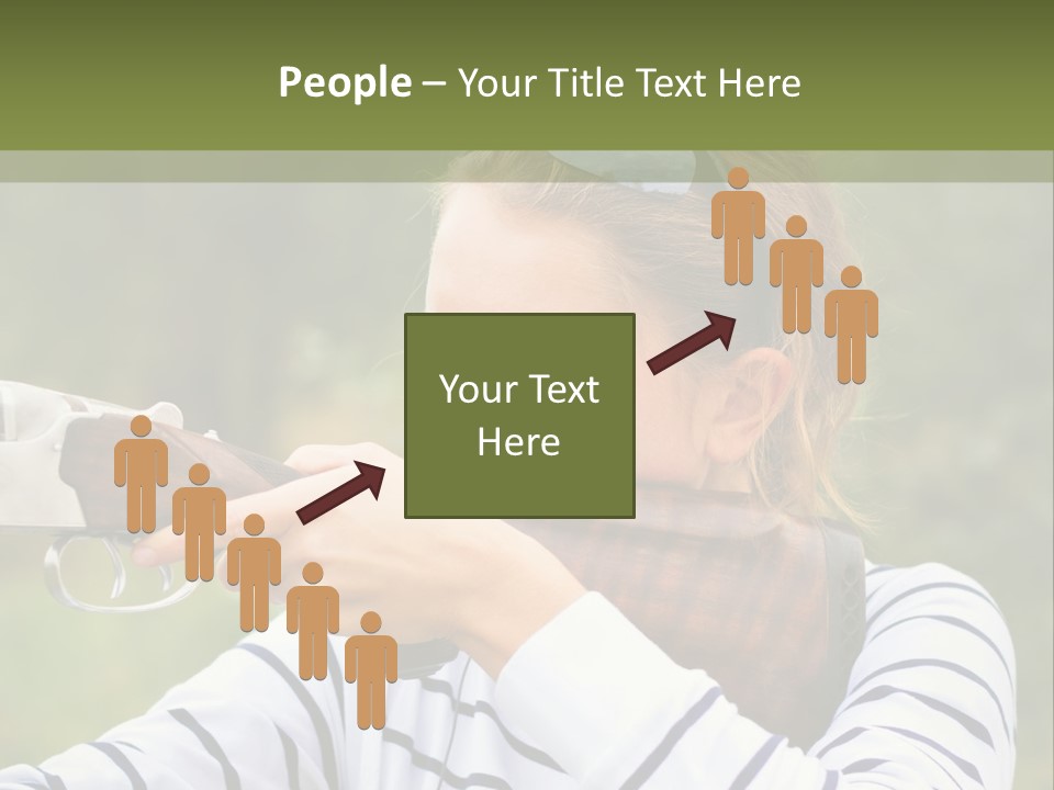 A Girl Is Holding A Gun And Aiming It PowerPoint Template