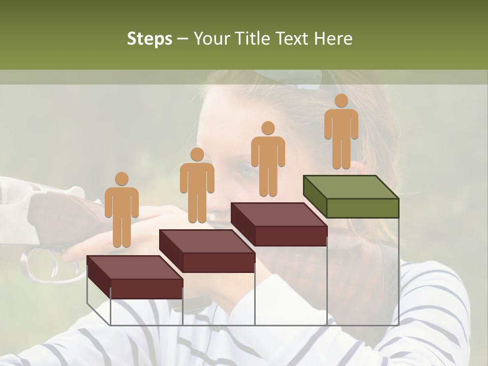 A Girl Is Holding A Gun And Aiming It PowerPoint Template