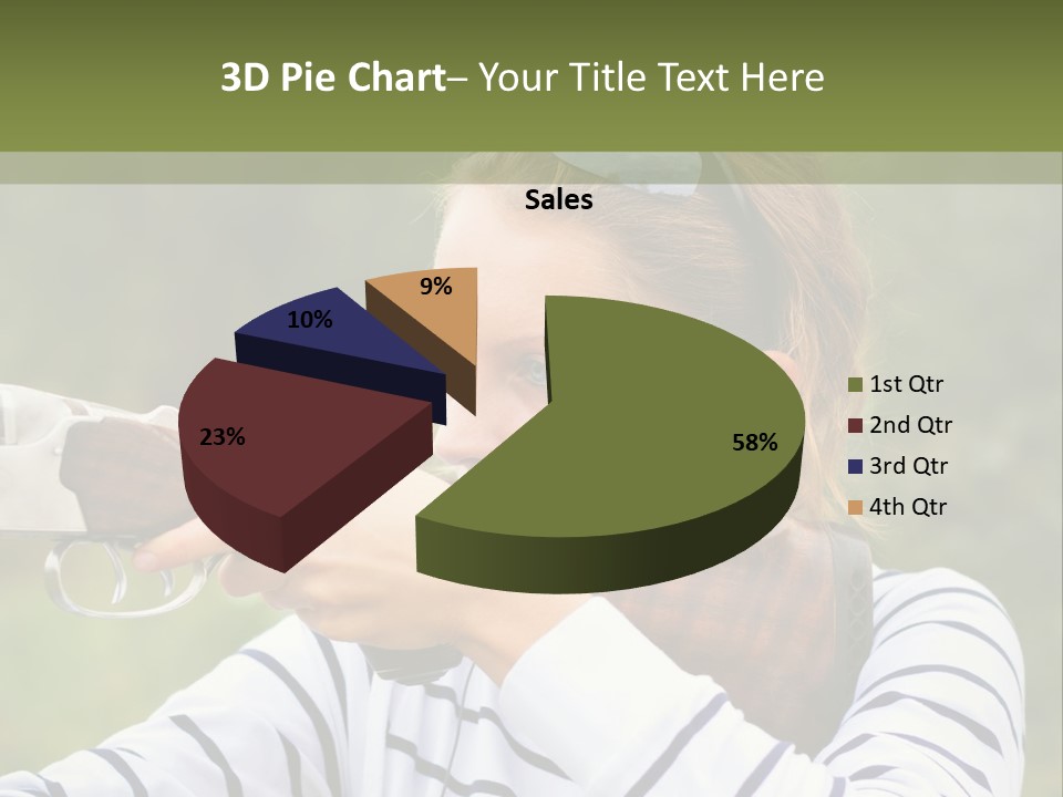 A Girl Is Holding A Gun And Aiming It PowerPoint Template