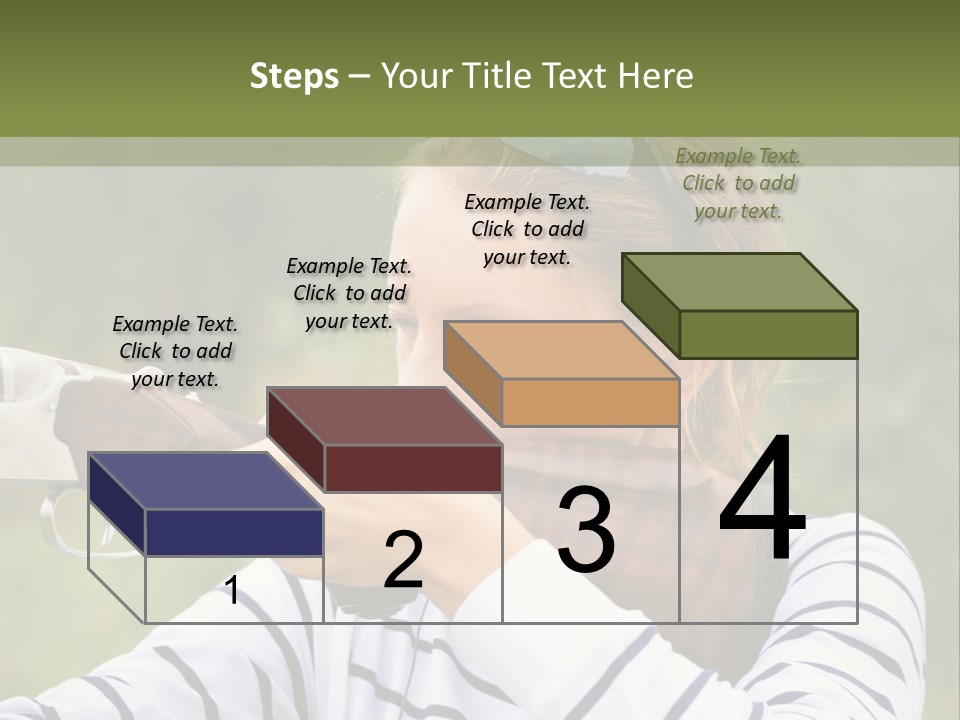 A Girl Is Holding A Gun And Aiming It PowerPoint Template