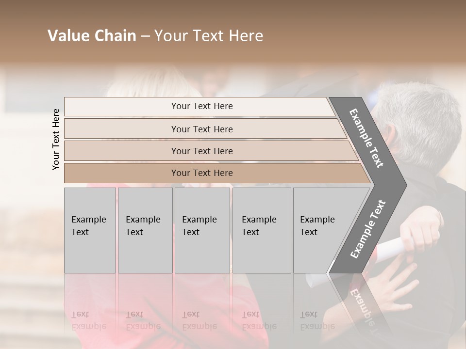 A Woman In A Graduation Gown Hugging A Man PowerPoint Template