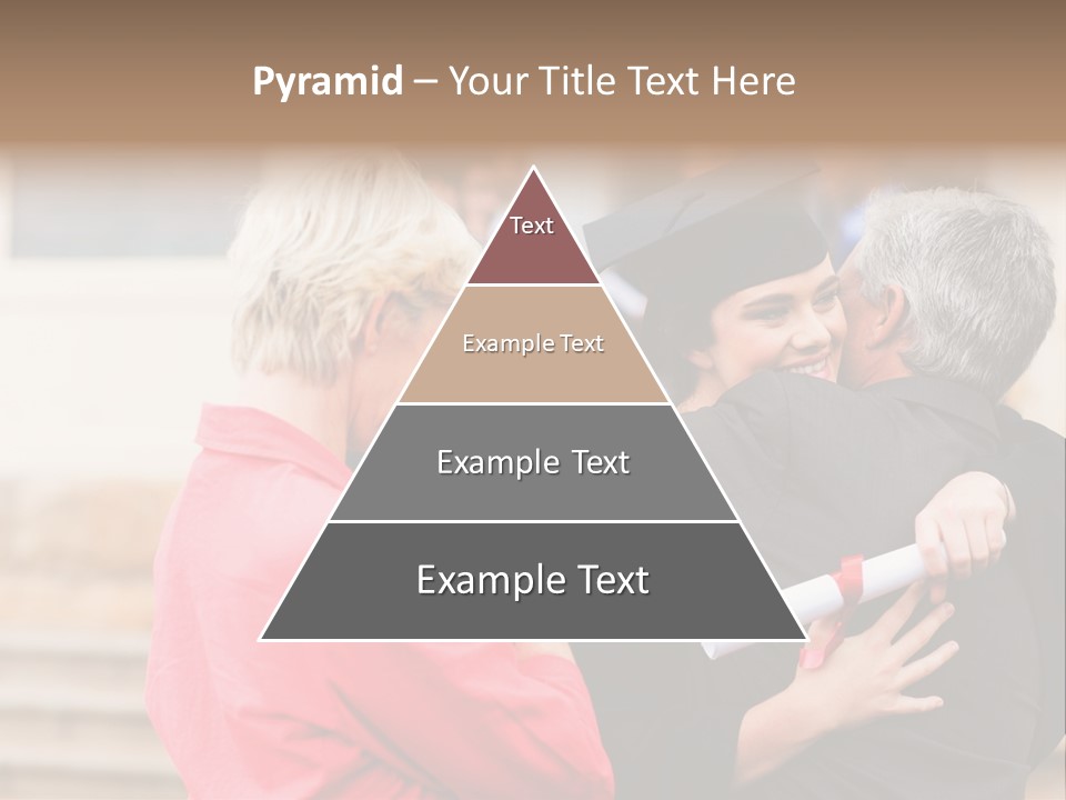 A Woman In A Graduation Gown Hugging A Man PowerPoint Template