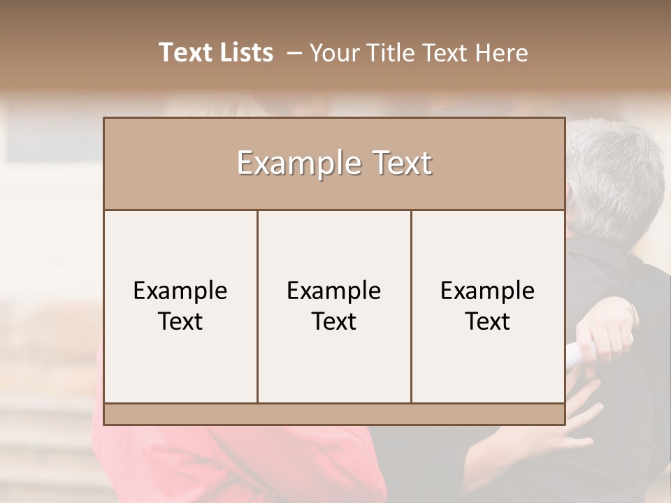 A Woman In A Graduation Gown Hugging A Man PowerPoint Template