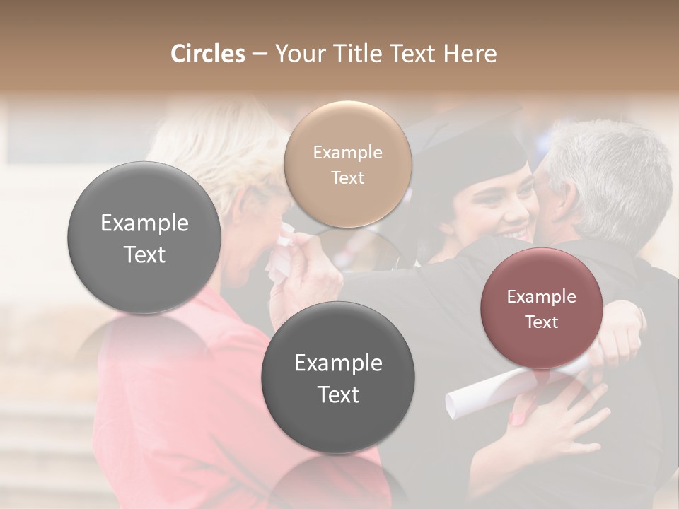 A Woman In A Graduation Gown Hugging A Man PowerPoint Template