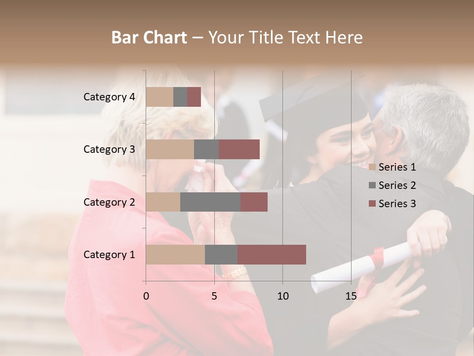 A Woman In A Graduation Gown Hugging A Man PowerPoint Template