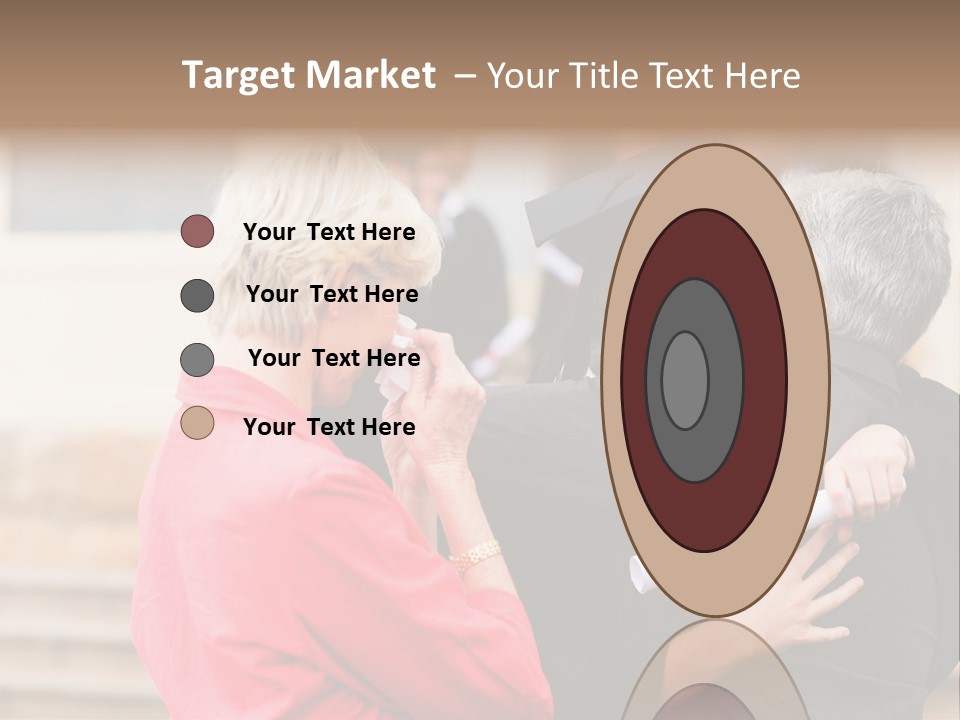 A Woman In A Graduation Gown Hugging A Man PowerPoint Template