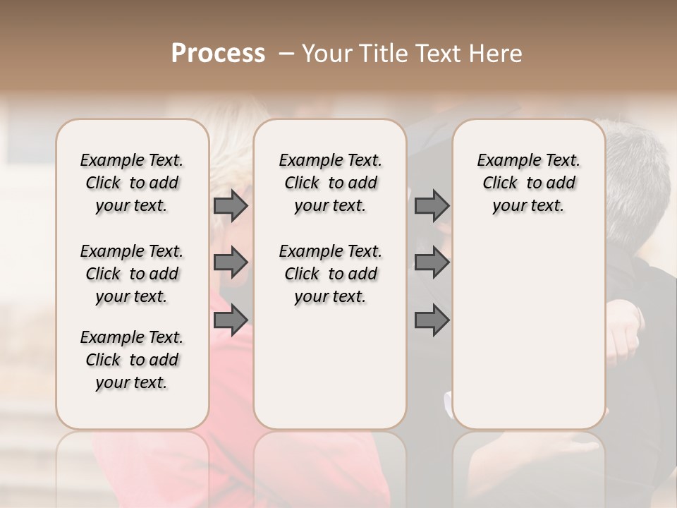 A Woman In A Graduation Gown Hugging A Man PowerPoint Template