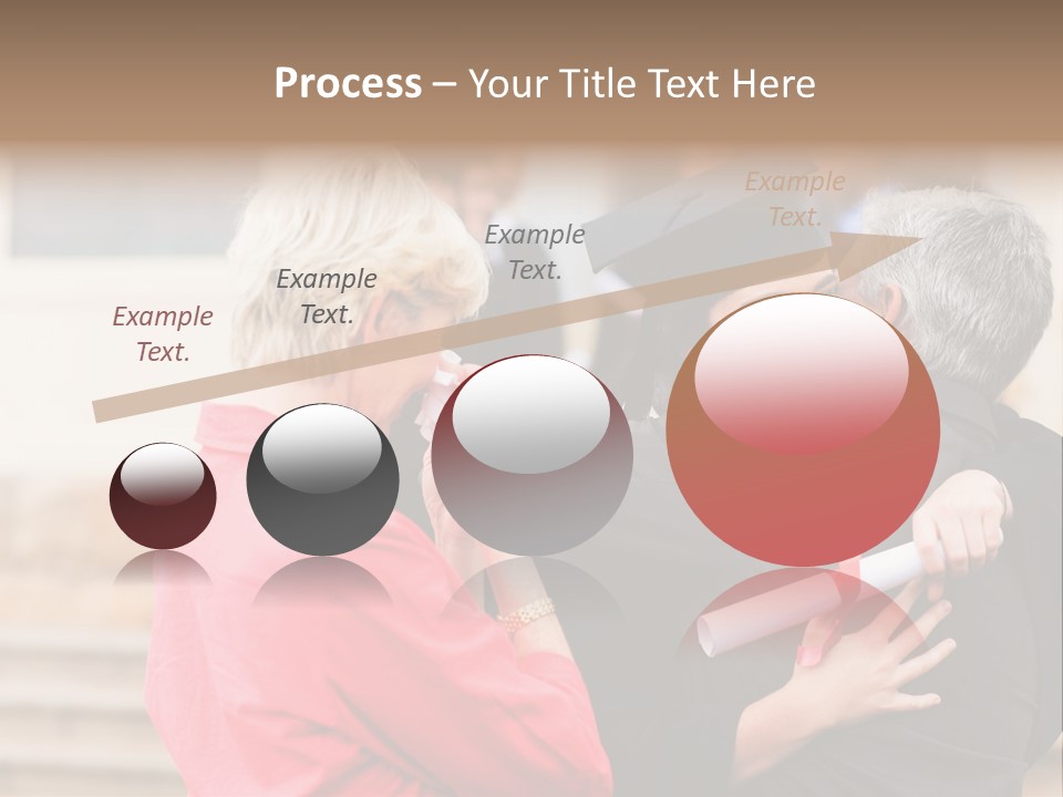 A Woman In A Graduation Gown Hugging A Man PowerPoint Template